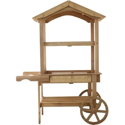 Magasin pas de calais location materiel chariot candy bar en bois et cannage