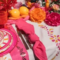 Magasin pas de calais location textile serviette de table tissu gaz coton gaufree fuchsia