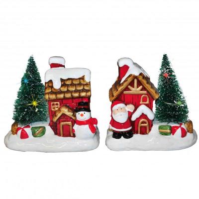 Maison de noel avec sapin lumineux 1