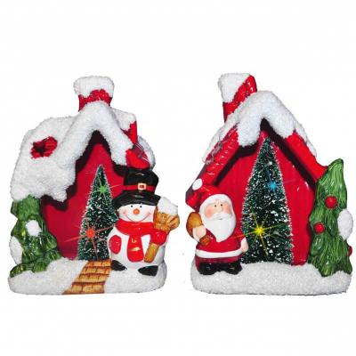 Maison noel lumineuse avec personnage