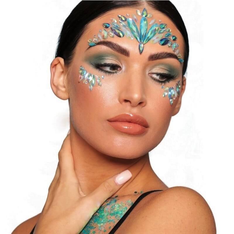 Bijoux autocollant Sirène maquillage visage REF/FJSGK107