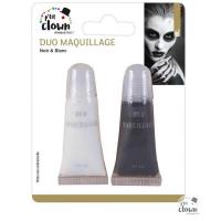 Maquillage fard blanc et noir