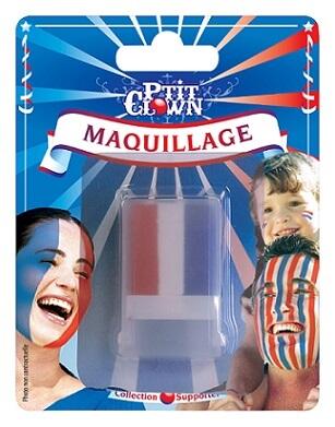 Maquillage tricolore france bleu blanc et rouge