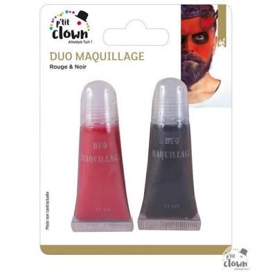 Maquillage fard gras noir et rouge (2 x 11ml) REF/14501