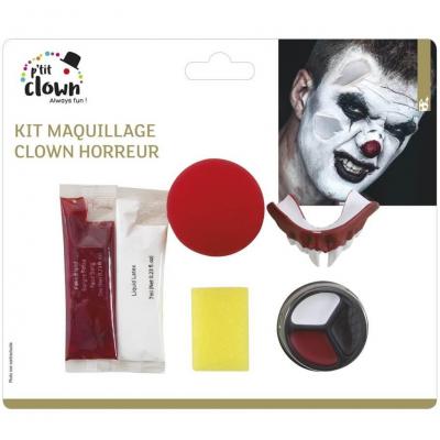 1 Kit de maquillage Clown Horreur pour la fête d'Halloween REF/20600