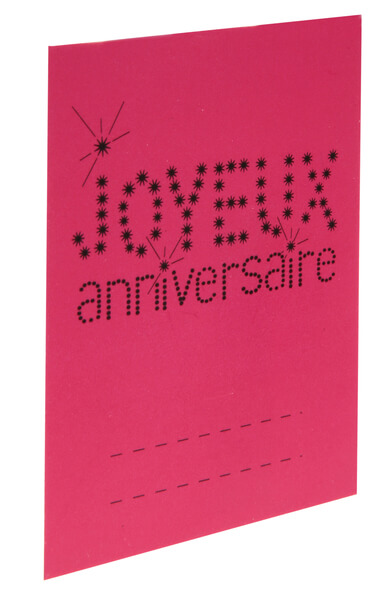 Marque place anniversaire fuchsia 1