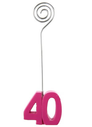 Marque place anniversaire fuchsia 40ans