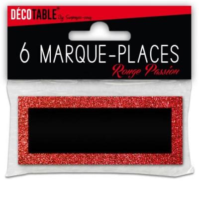 Marque place chevalet rouge pailletee