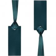 Marque-place rectangle avec ruban bleu Canard (x12) REF/3312