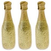 Porte-nom bouteille de champagne or (x3) REF/DEC852