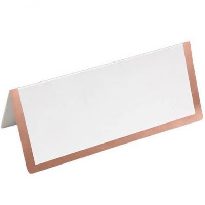 Marque place chevalet blanc et rose gold en carton