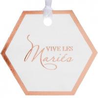 Marque place elegant mariage blanc et rose gold vive les maries