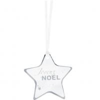 Marque place etoile joyeux noel argent