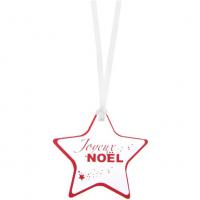 Marque place etoile joyeux noel rouge