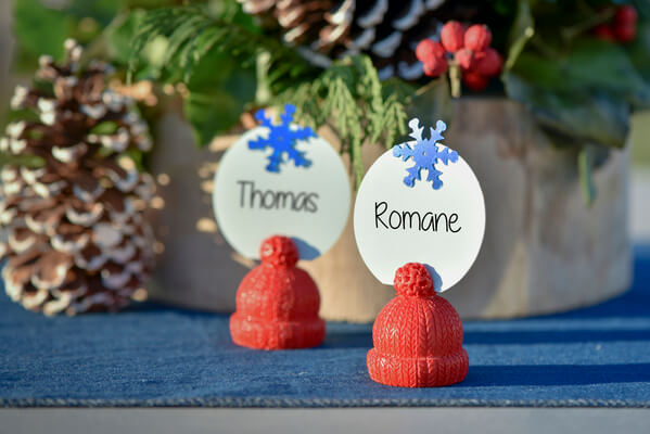 Marque place hiver blanc