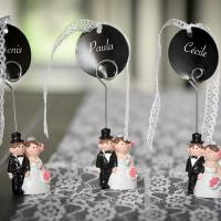 Marque place mariage noir