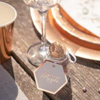 Marque place mariage rose gold et blanc vive les maries