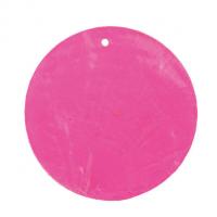 Marque place nacre rond fuchsia