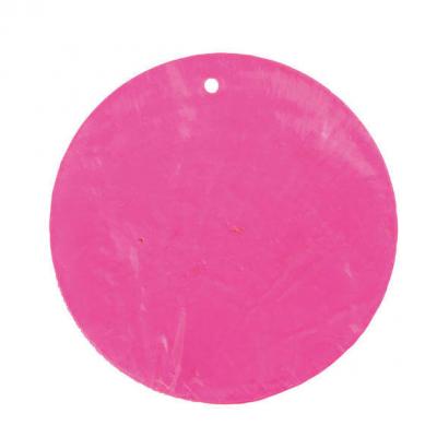 Marque-place rond nacré fuchsia (x6) REF/3602