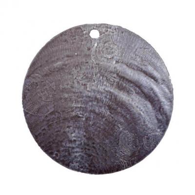 Marque place nacre rond noir