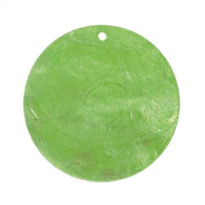 Marque place nacre rond vert