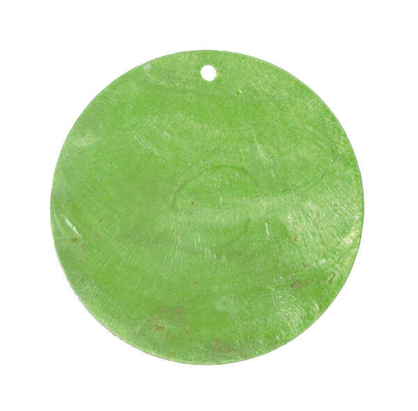 Marque place nacre rond vert