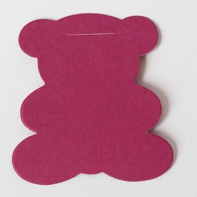 Marque-place ourson fuchsia foncé (x10) REF/CTU001