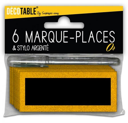 Marque place paillete or