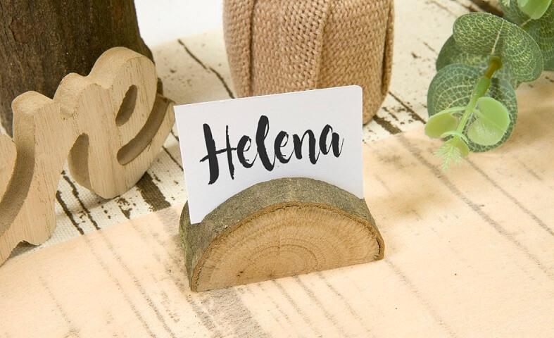 Marque place rondin de bois champetre