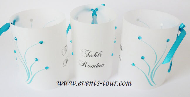 Marque table bleu turquoise 2