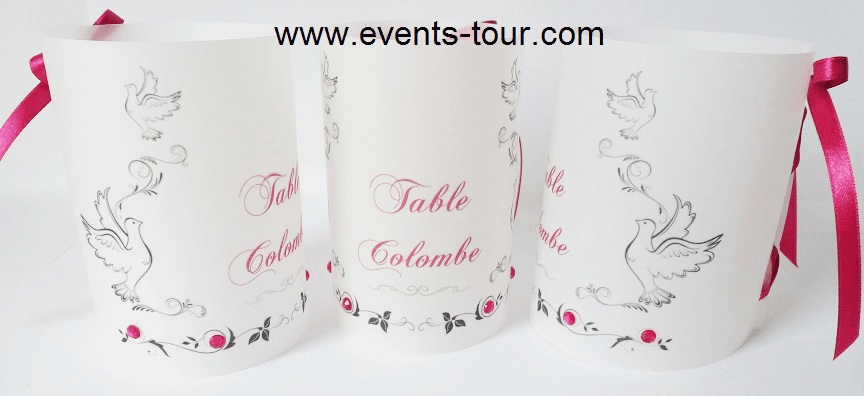 Marque table colombe