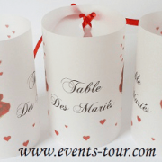 Marque-table photophore mariage: Passion (x2) REF/10237