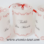 Marque-table photophore mariage: Coeur (x2) REF/10239