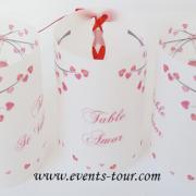 Marque-table photophore mariage: Romance (x2) REF/10238