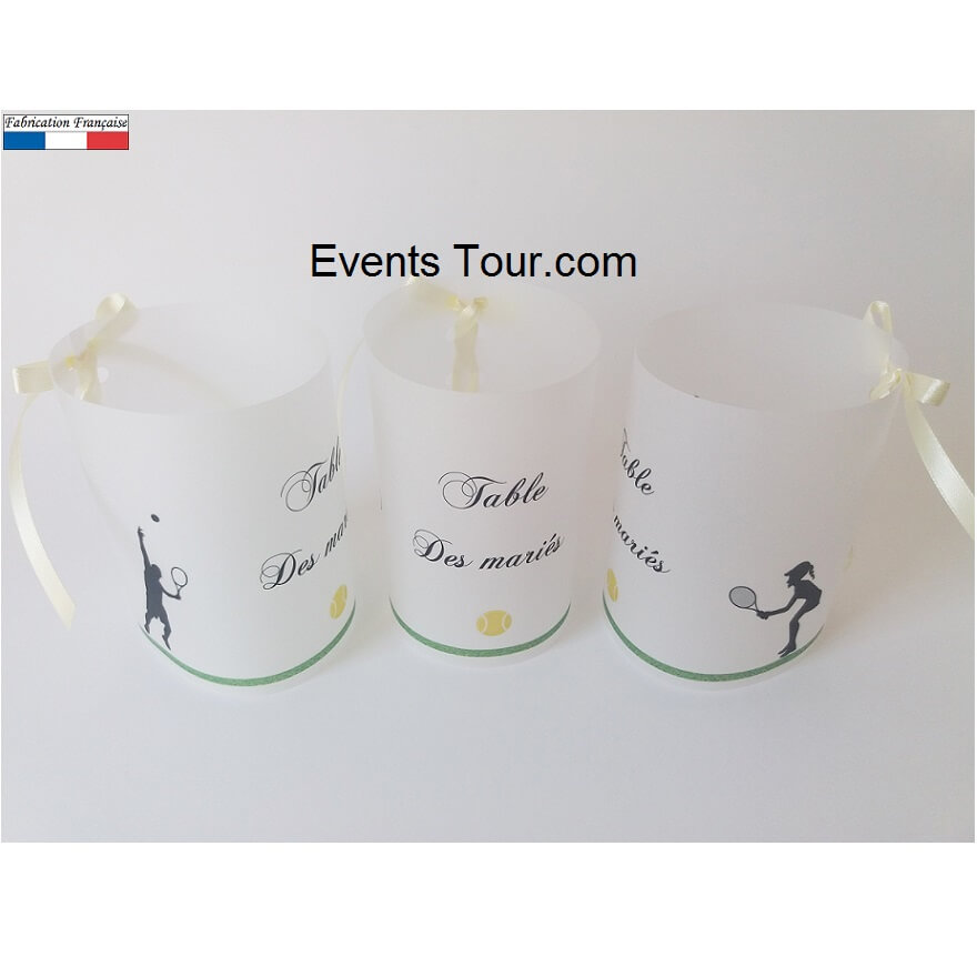 Marque table photophore tennis