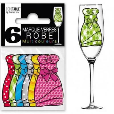 Marque-verre robe (x6) REF/MVR