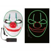 Masque adulte Halloween avec clown terrifiant et lumineux (x1) REF/54062