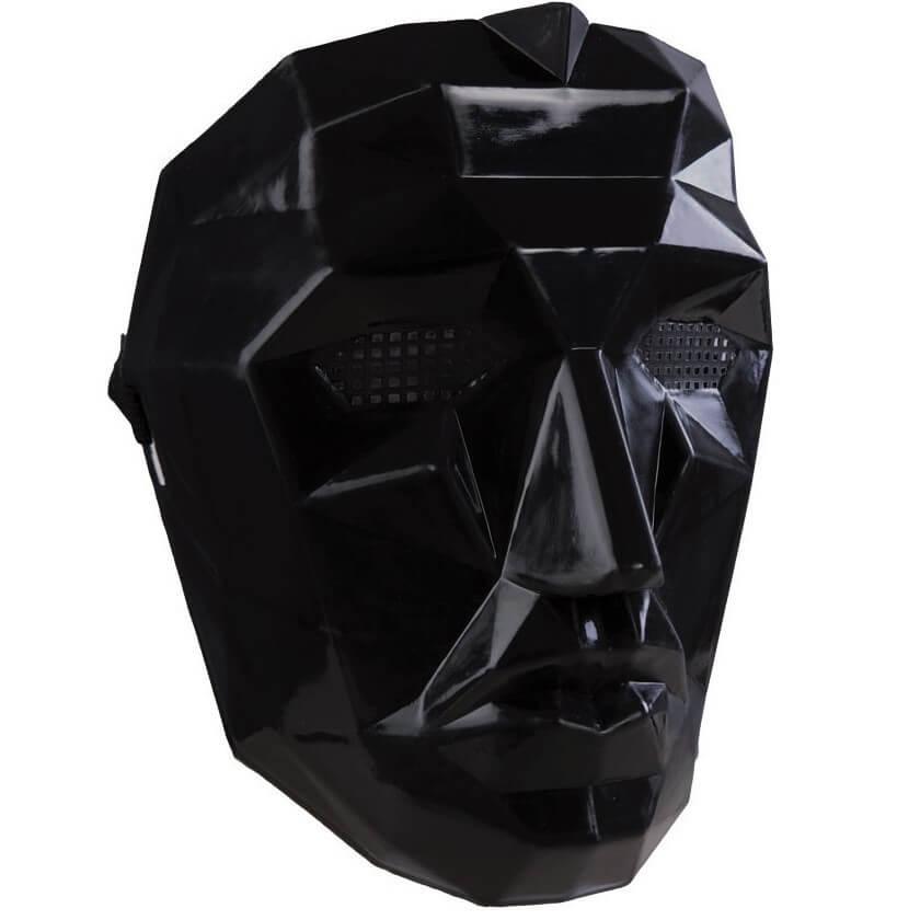 Masque visage noir origami