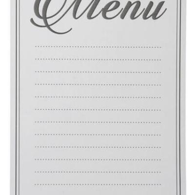 Menu blanc (x10) REF/5331