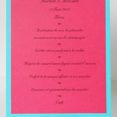 Menu de table 1