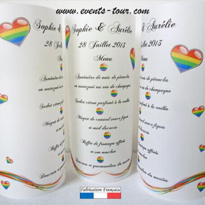 Menu photophore arc en ciel