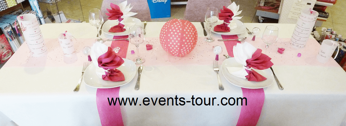 Menu photophore calque papillon rose fuchsia