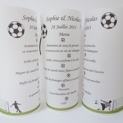 Menu photophore football