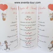 Menu photophore mariage: Cartoon (x1) REF/10303