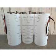 Menu photophore mariage: l'amour au naturel (x1) REF/10474