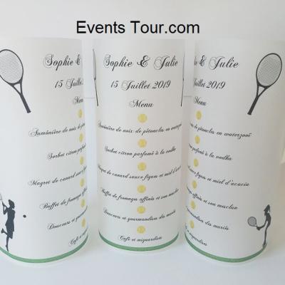 Menu photophore tennis
