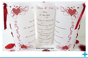 Menu photophore personnalisable calque mariage et st valentin