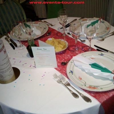 Montage menu photophore mariage champetre fleurs