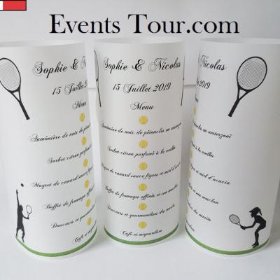 Menu photophore tennis