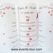 Menu photophore mariage: Romance (x1) REF/10307